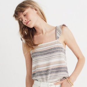 NWT Madewell Texture & Thread Ruffle-Strap Tank